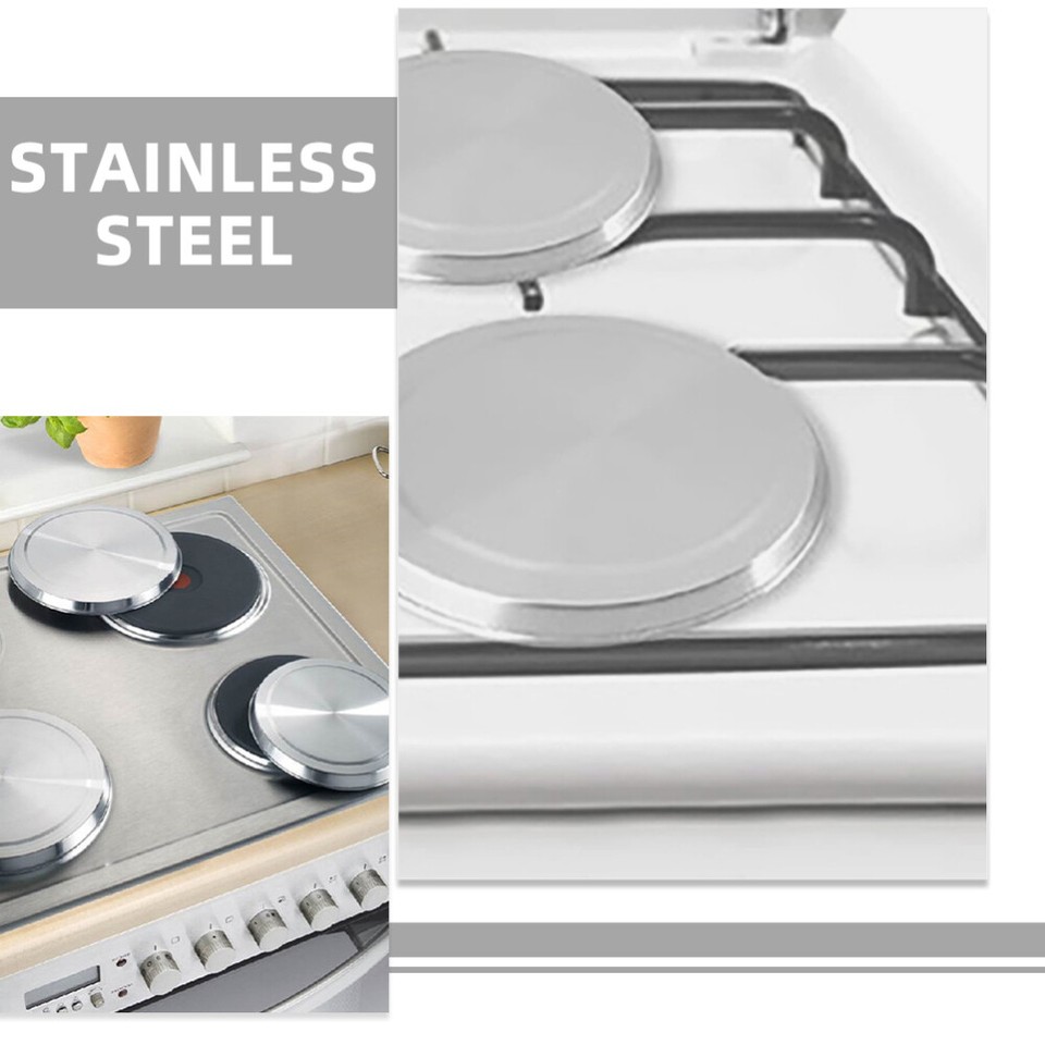 3pcs Stove Burner Covers Replacement 4pcs Stainless Steel Round Burner