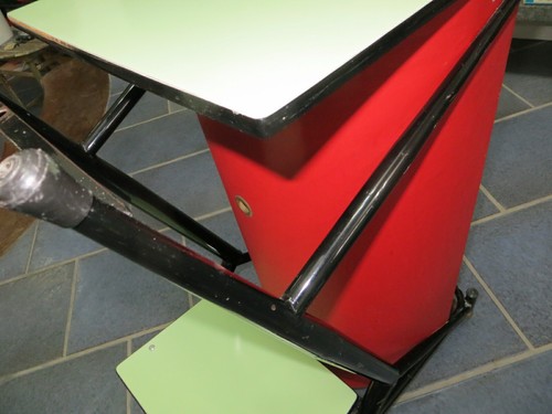Carrello/Supporto in formica per - Bombola del GAS - anni '60 - Picture 10 of 10