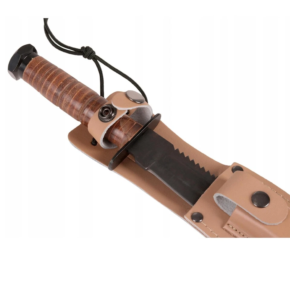 Cuchillo de combate de hoja fija del ejército de Estados Unidos piloto supervivencia con funda estilo militar de EE. UU. Foto 4 de 4