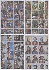 4 PLANCHES SCOLAIRES 24cmx32cm 1957 IMP. DECHAUX  HISTOIRE GEO MARIAGES LEGUMES