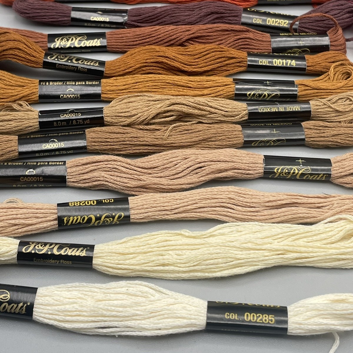 J&P Coats Embroidery Floss 35 Skeins Multicolor Cross Stitch