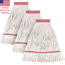 Cotton Mop Head Replacement Heavy Duty Long-end Commercial Industrial Easy Wring
