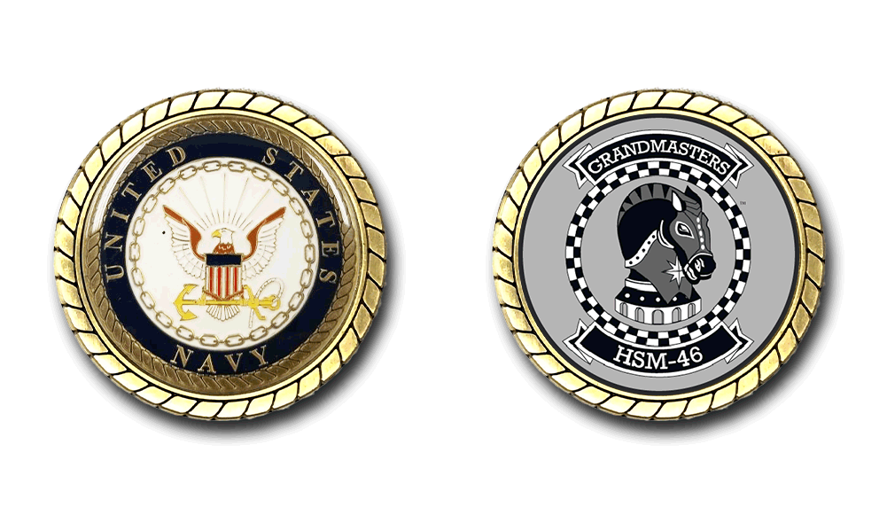 HSM-46 Grandmasters US Navy Squadron Challenge Coin Officially