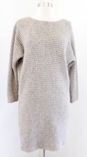 Rebecca Minkoff Bass Tan Multi Color Speckle Knit Merino Wool Sweater Dress XS