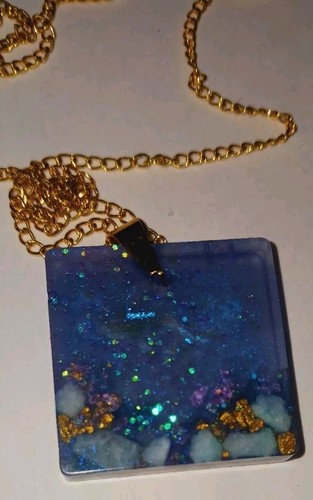 resin pendant handmade Ocean Theme - Picture 2 of 5