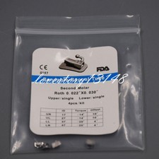 4 Pcs/Pack Dental Orthodontic 2nd Molar Bracket 0 22 Roth Buccal Tube Bondable