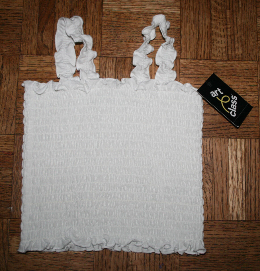 NEW Art Class Girls Smocked White Ripple Tank Top Size 6/6x | eBay
