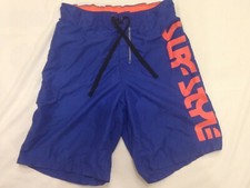 Vintage Surf Style Shorts Swim Trunks Sz Medium Beach Streetwear 80s 90s Blue