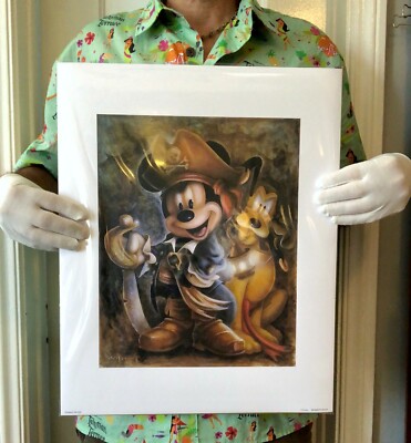 Darren Wilson ''Pirate Mickey and Pluto'' Print - Disney Pirates of the Caribbean