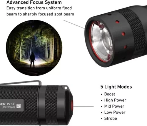 Ledlenser P7 SE (Special Edition) AAA Battery 450 Lumen LED Torch inc Holster - Image 4 of 4