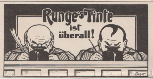 Runge's Tinte ist überall Werbeanzeige - Berlin Spandau - Reklame von 1899 - Afbeelding 1 van 1