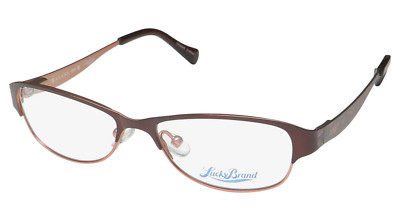 LUCKY BRAND TICKLE BROWN CAT EYE GIRLS AUTHENTIC EYEGLASSES RX 49-15-130 MM NEW