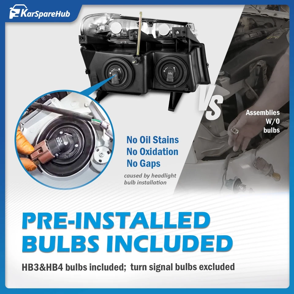 Pair Headlights For 2004-2012 GMC Canyon Chevy Colorado with Bulbs Left+Right Foto 4 de 4