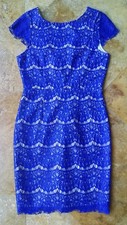 NWT Darling Candice Lace Dress, Blue, S