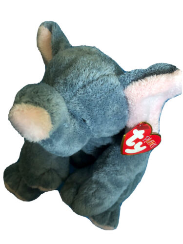 ๐ Original TY Pluffies WINKS Elephant 8" x 6โ Beanie Babies 2002 1st IN SERIES - Picture 2 of 12