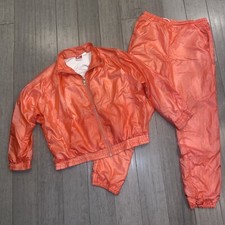 Vtg 90s Tail Track Suit Womens Windbreaker Jacket Pants Set Iridescent Medium
