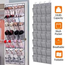 Over Door Shoe Organizer Rack Hanging Storage Holder Hanger Bag Closet 28 Pocket
