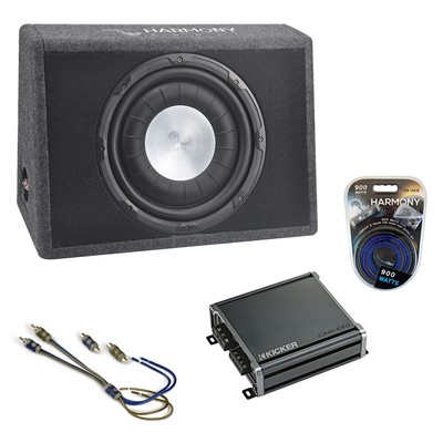 GMC Sierra Regular Cab 99-18 Harmony Single 12'' Loaded Sub Box & CXA400.1 Amp