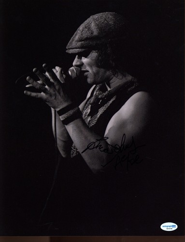 Brian Johnson Autographed Signed 11x14 Photo ACOA Ac/Dc Singer #2