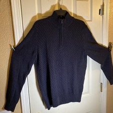 Calvin Klein Jeans Mens M MEDIUM Sweater Quarter Zip Pullover Preppy Casual Fun