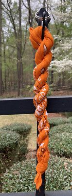 Orange bandana keychain(1-100% Cotton Bandana,1 Carabiner, 2-1   Split Rings)