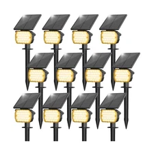 VOLISUN Solar Landscape Spotlights Adjustable Outdoor, Uplights Solar Waterpr...
