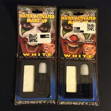 Lot of 2 Water Activated White Cream Stage Makeup Halloween Costume Makeup