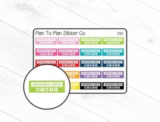 2101~~Backpack Check Tracker Planner Stickers.