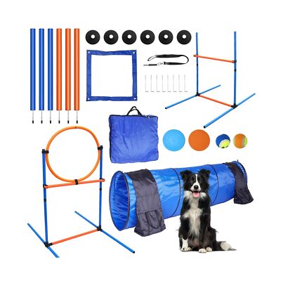 Premium Dog Agility Training Equipment Set Outdoor Indoor, Tire Jump + Hurdle...