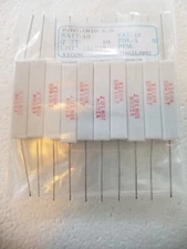 10pcs XICON CR10-1.0 1Ohm 10 watt 1.0 ohm 10w 5% wire wound ceramic resistor
