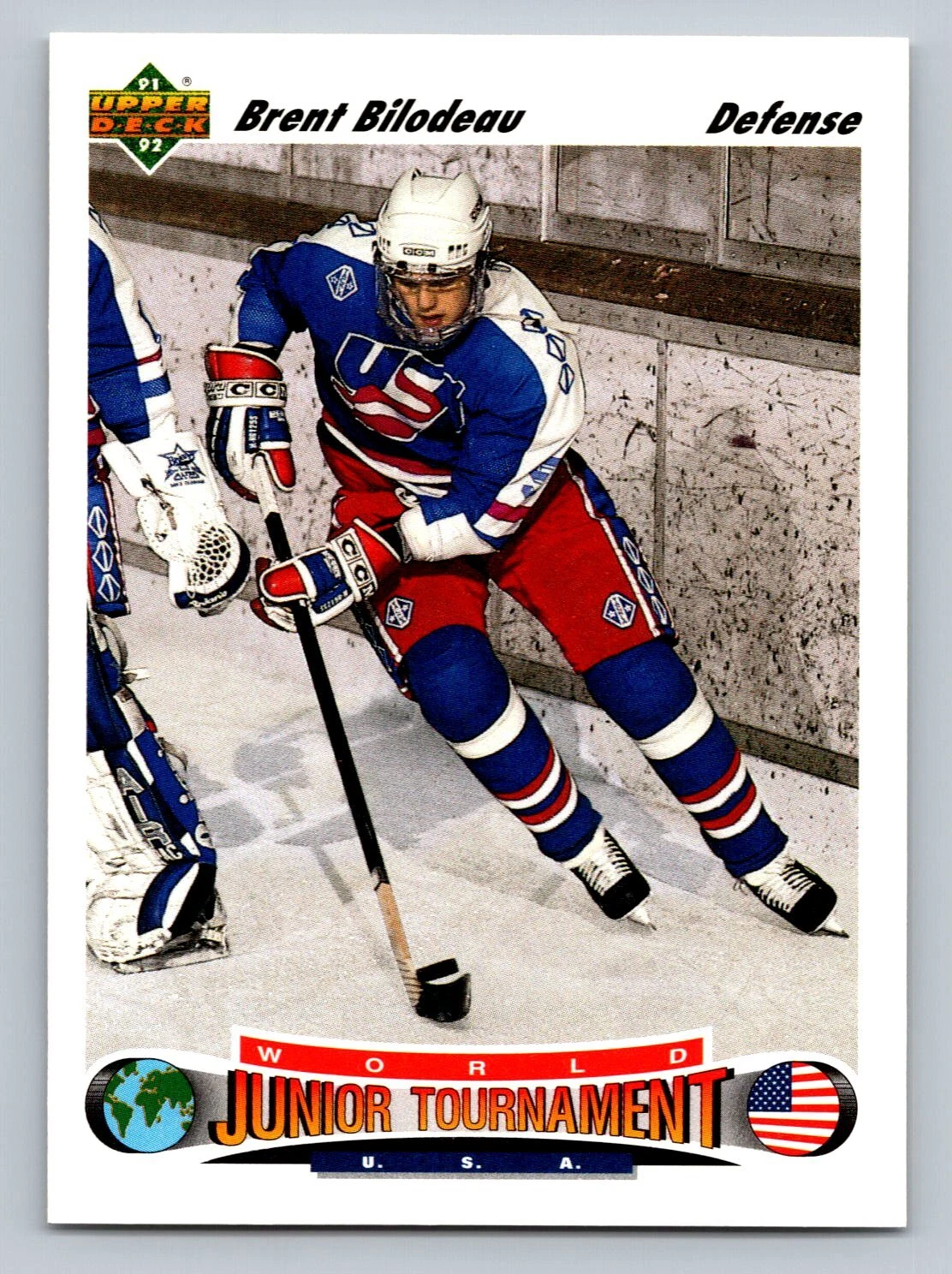 1991 Upper Deck #694 Brent Bilodeau WJC, RC Rookie USA