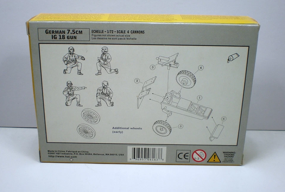 1/72 Scale German WWII Infantry Gun With Crew, IG 18, HaT - Image 2 of 4