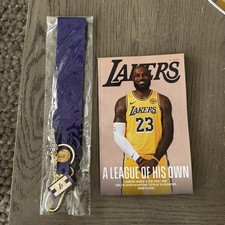 Lakers Woven Lanyard with Key Chain SGA 1/9/26 Playbill Jan/feb 26 LeBron James