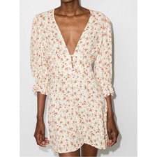 Reformation Marina Floral Print Mini Dress - Size 16