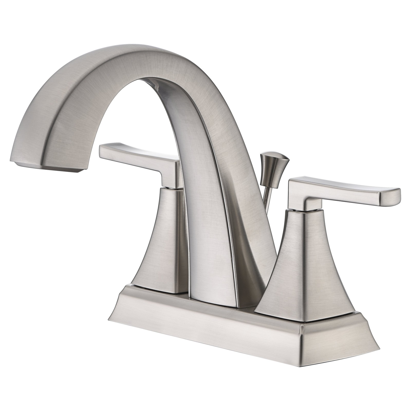 Ultra Faucets Lotto 4 Centerset Brushed Nickel Two-Handle Bathroom Faucet UF46903