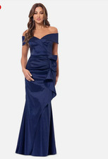 Xscape Patti Off the Shoulder Scuba Dress  Sz 8  $298  *1836