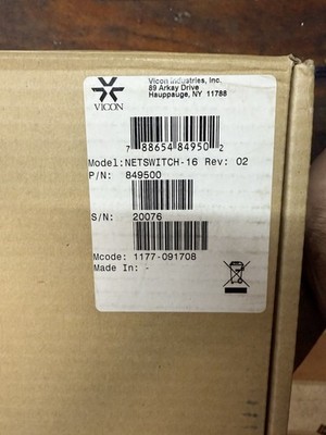 Vicon NETSWITCH-16 16-Port Network Switch P/N 849500 Rev 02 NOS