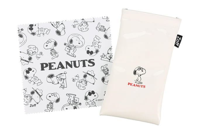 Peanuts Snoopy Sunglasses Pantoscopic Metal Pink Unisex Zoff