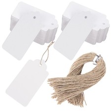 100pcs Gift Tags with String Attached, 2 x 4 inch Kraft Paper Hang Tags for C...