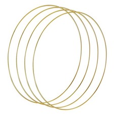 4 Pack 12 inch Metal Floral Hoop Wreath Macrame Gold Craft Hoop Rings for Mak...