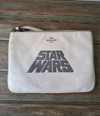 Coach x Star Wars Glitter Gallery Wristlet Pouch Purse Pebble