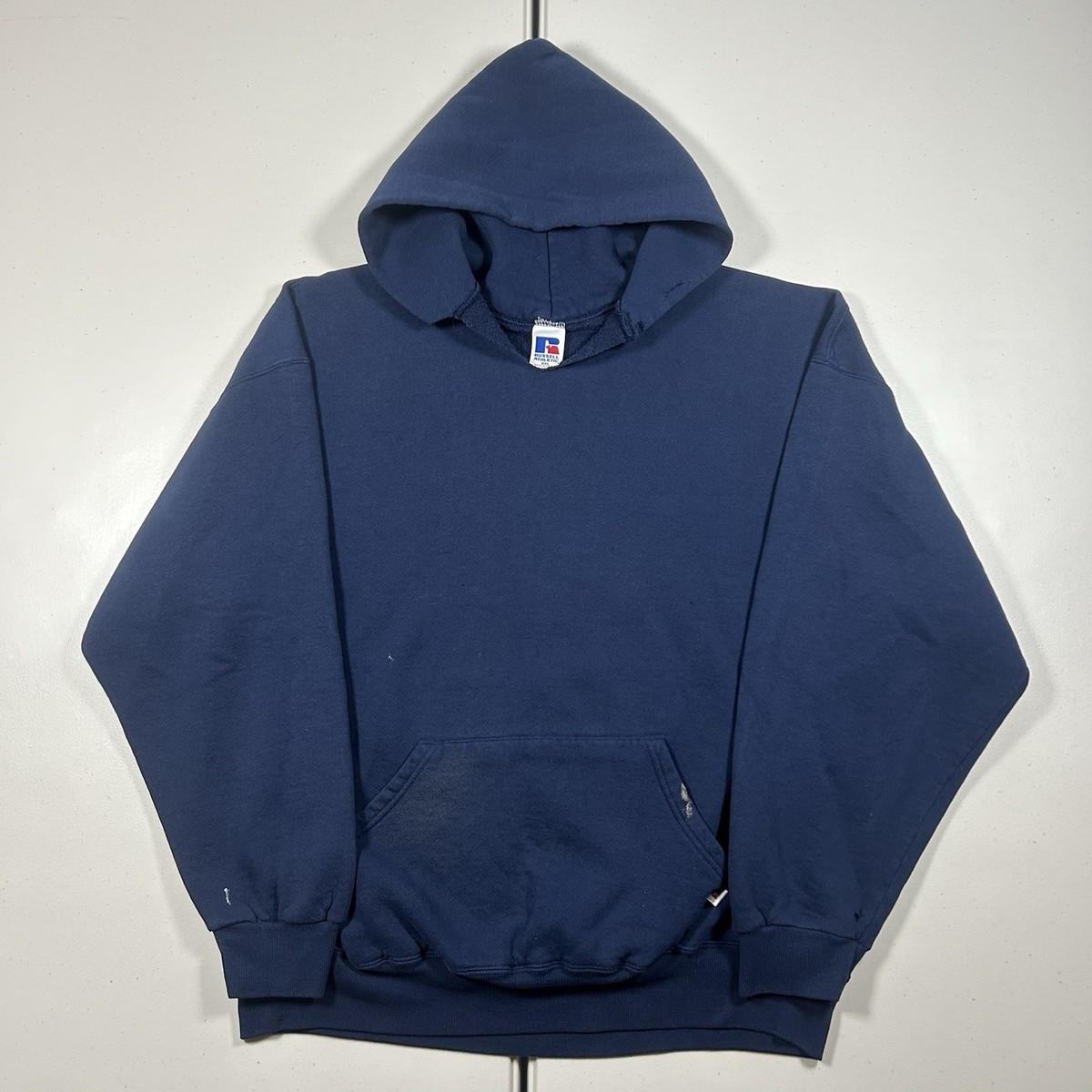 Vintage 90s Russell Athletic Blank Hoodie Sweatshirt Men's Size