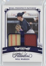 2024 Panini Flawless Prospect Sapphire /15 Will Warren #DP-WW Dual Patch sc2