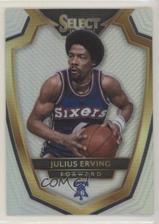 2014-15 Panini Select Premier Level Silver Prizm Julius Erving #166 HOF 6l7