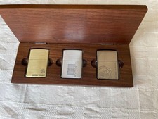 Boîte en bois de collection Zippo Lucky Strike 2005 neuve rayures inutilisées