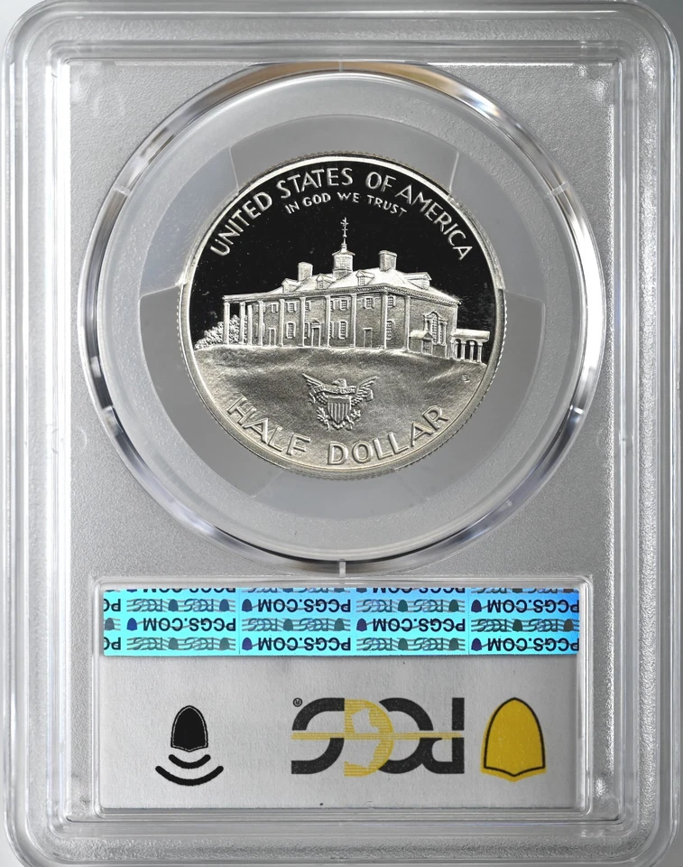 1982-S 50C WASHINGTON "SILVER" PROOF HALF DOLLAR COMMEM PCGS PR70 DCAM #48977564 - Image 4 of 4