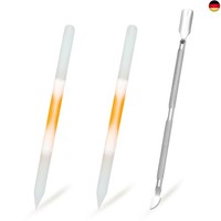 Nagelhautentferner Set, 2 StüCk Nagelhautschieber Aus Glas Mit 1 Nagelfeile