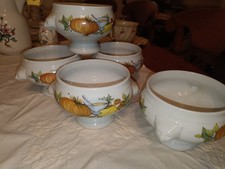 5 Seltmann Weiden Vintage Suppentassen Löwenkopf Porzellan