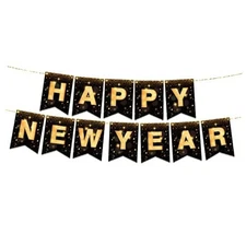  Happy New Year Banner 2026 No DIY 10 Feet NYE Sign for New Year Party 