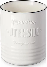 7.2″ Extra Large Kitchen Utensil Holder, Farmhouse Utensil Holder for Countertop